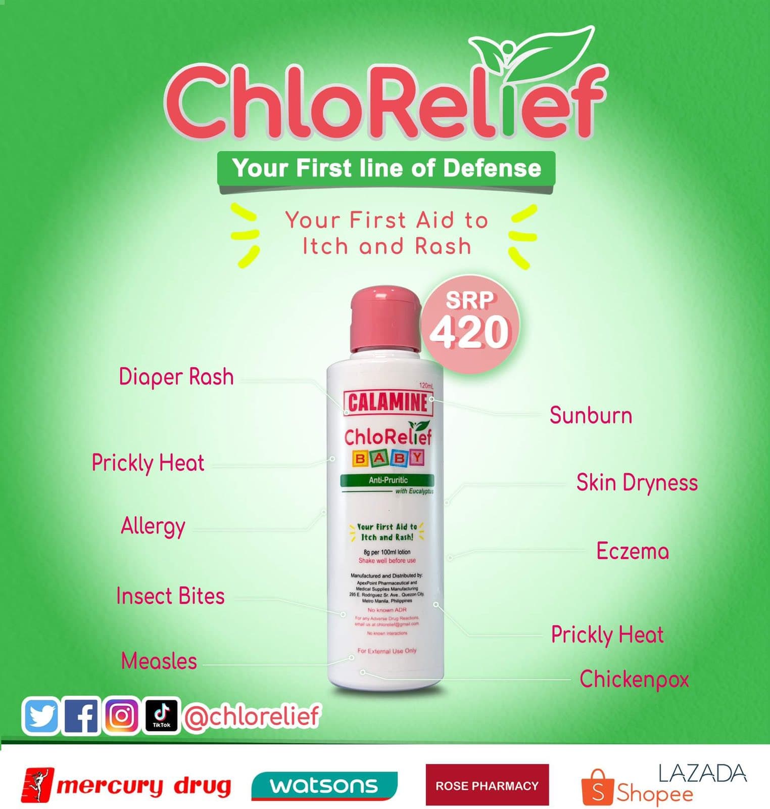 Chlorelief Calamine 120ml